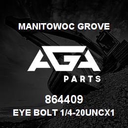 864409 Manitowoc Grove Eye Bolt 1/4-20UNCx1.25 | AGA Parts