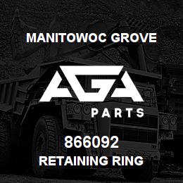 866092 Manitowoc Grove Retaining Ring | AGA Parts