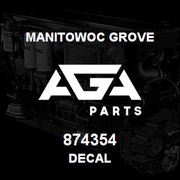 874354 Manitowoc Grove DECAL | AGA Parts