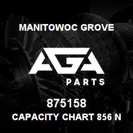 875158 Manitowoc Grove CAPACITY CHART 856 NOJIB | AGA Parts