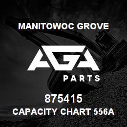 875415 Manitowoc Grove CAPACITY CHART 556A NO J | AGA Parts