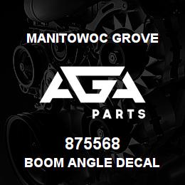 875568 Manitowoc Grove BOOM ANGLE DECAL | AGA Parts