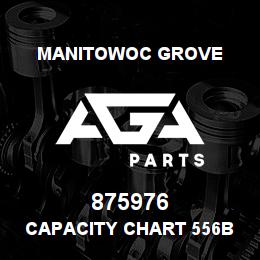 875976 Manitowoc Grove CAPACITY CHART 556B W/NO JIB | AGA Parts
