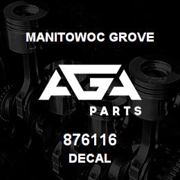 876116 Manitowoc Grove DECAL | AGA Parts