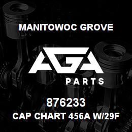 876233 Manitowoc Grove CAP CHART 456A W/29FT JIB CME | AGA Parts