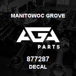 877287 Manitowoc Grove DECAL | AGA Parts