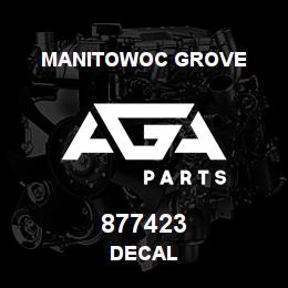 877423 Manitowoc Grove DECAL | AGA Parts