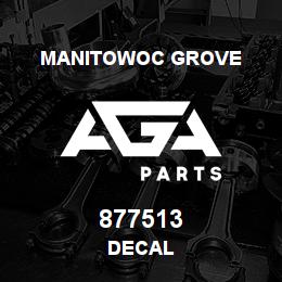 877513 Manitowoc Grove DECAL | AGA Parts