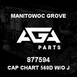 877594 Manitowoc Grove CAP CHART 560D W/O JIB 16 TON | AGA Parts