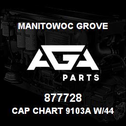 877728 Manitowoc Grove CAP CHART 9103A W/44' JIB LMI | AGA Parts