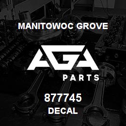 877745 Manitowoc Grove DECAL | AGA Parts