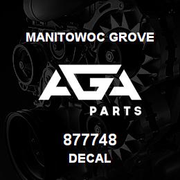 877748 Manitowoc Grove DECAL | AGA Parts