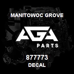 877773 Manitowoc Grove DECAL | AGA Parts
