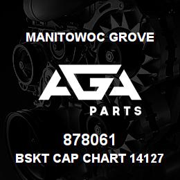 878061 Manitowoc Grove BSKT CAP CHART 14127H W/30'JIB | AGA Parts