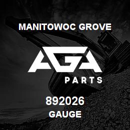 892026 Manitowoc Grove GAUGE | AGA Parts