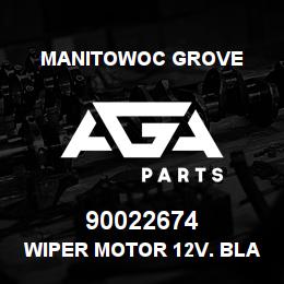 90022674 Manitowoc Grove WIPER MOTOR 12V. BLACK 12MM | AGA Parts