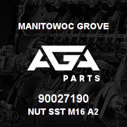 90027190 Manitowoc Grove NUT SST M16 A2 | AGA Parts