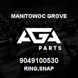 9049100530 Manitowoc Grove RING,SNAP | AGA Parts