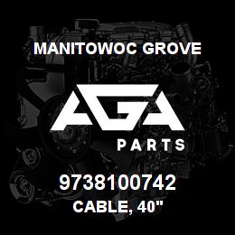 9738100742 Manitowoc Grove CABLE, 40' | AGA Parts