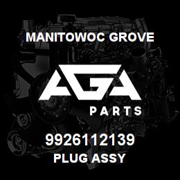 9926112139 Manitowoc Grove PLUG ASSY | AGA Parts