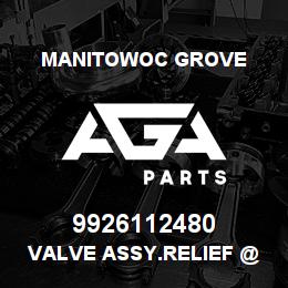 9926112480 Manitowoc Grove VALVE ASSY.RELIEF @ 4500PSI. | AGA Parts