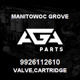 9926112610 Manitowoc Grove VALVE, CARTRIDGE | AGA Parts