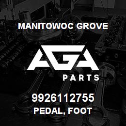 9926112755 Manitowoc Grove PEDAL, FOOT | AGA Parts