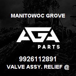 9926112891 Manitowoc Grove VALVE ASSY. RELIEF @ 3300 PSI. | AGA Parts