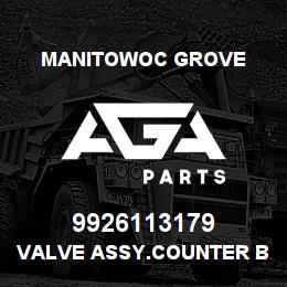 9926113179 Manitowoc Grove VALVE ASSY.COUNTER BAL.@4500 | AGA Parts