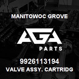 9926113194 Manitowoc Grove VALVE ASSY. CARTRIDGE | AGA Parts