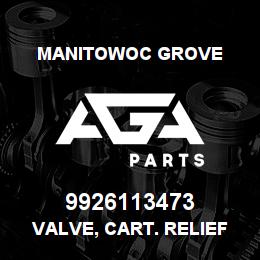 9926113473 Manitowoc Grove VALVE, CART. RELIEF @ 3100 PSI | AGA Parts
