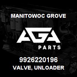 9926220196 Manitowoc Grove VALVE, UNLOADER | AGA Parts
