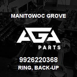9926220368 Manitowoc Grove RING, BACK-UP | AGA Parts