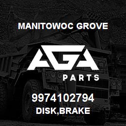 9974102794 Manitowoc Grove DISK, BRAKE | AGA Parts