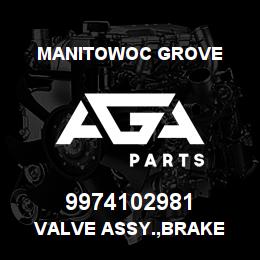 9974102981 Manitowoc Grove VALVE ASSY., BRAKE | AGA Parts