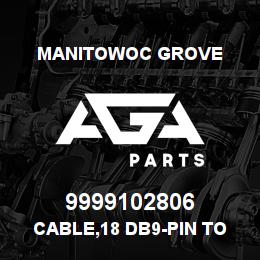 9999102806 Manitowoc Grove CABLE, 18" DB9-PIN TO USB PORT | AGA Parts