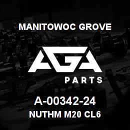A-00342-24 Manitowoc Grove NUTHM M20 C.L6 | AGA Parts