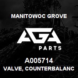 A005714 Manitowoc Grove VALVE, COUNTERBALANCE | AGA Parts