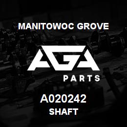 A020242 Manitowoc Grove SHAFT | AGA Parts