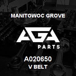 A020650 Manitowoc Grove V BELT | AGA Parts