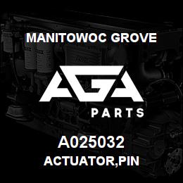 A025032 Manitowoc Grove ACTUATOR,PIN | AGA Parts