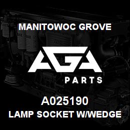 A025190 Manitowoc Grove LAMP SOCKET W/WEDGE BASE 28VDC | AGA Parts