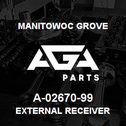 A-02670-99 Manitowoc Grove EXTERNAL RECEIVER | AGA Parts