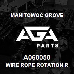 A060050 Manitowoc Grove WIRE ROPE ROTATION RESIST | AGA Parts