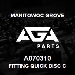 A070310 Manitowoc Grove FITTING QUICK DISC COUPLER | AGA Parts