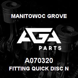 A070320 Manitowoc Grove FITTING QUICK DISC NIPPLE | AGA Parts