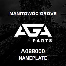 A088000 Manitowoc Grove NAMEPLATE | AGA Parts