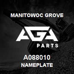 A088010 Manitowoc Grove NAMEPLATE | AGA Parts