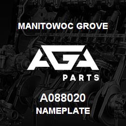 A088020 Manitowoc Grove NAMEPLATE | AGA Parts