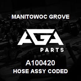 A100420 Manitowoc Grove HOSE ASSY CODED | AGA Parts